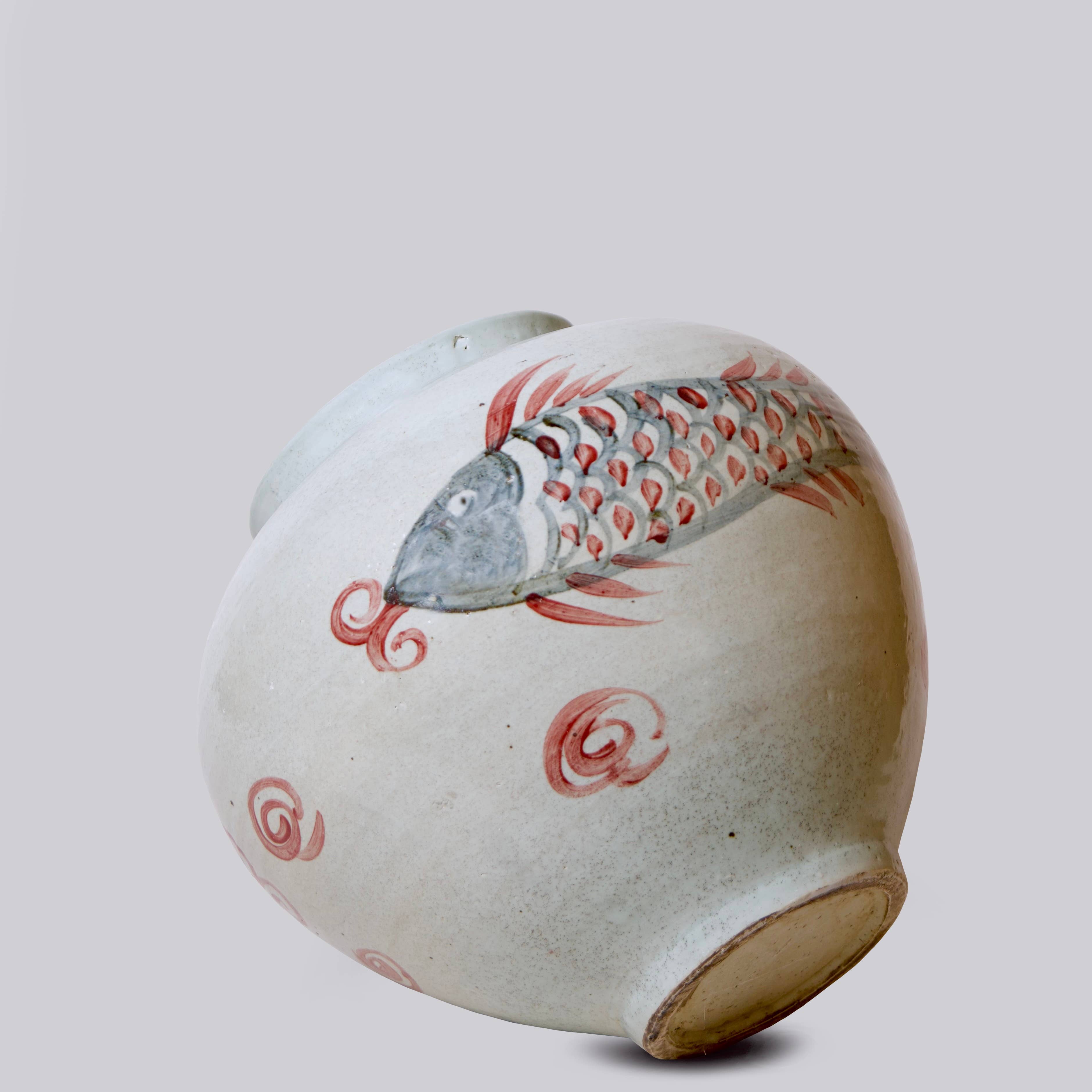 Rustic Porcelain Fish Vase