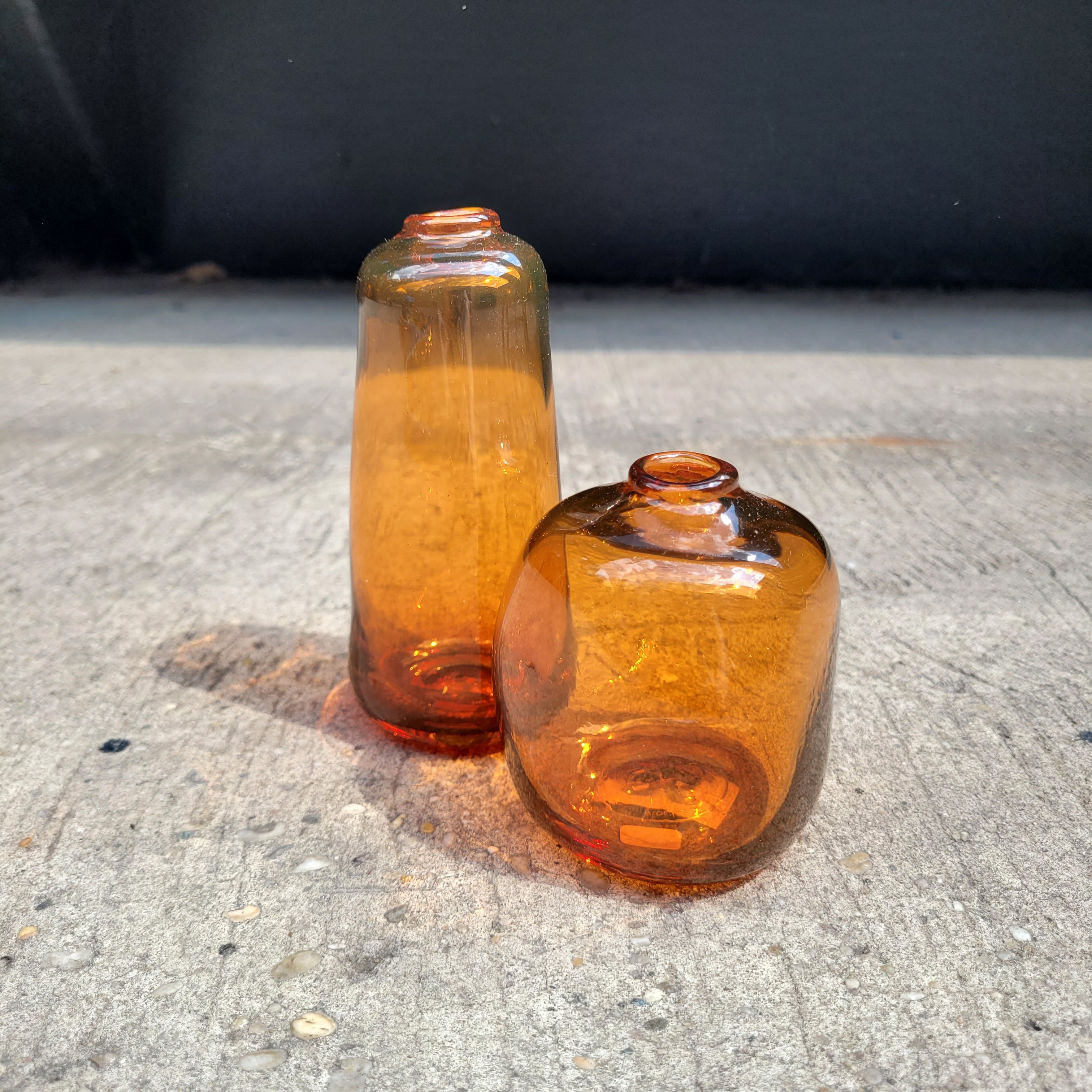 Glass Bud Vase, Apricot