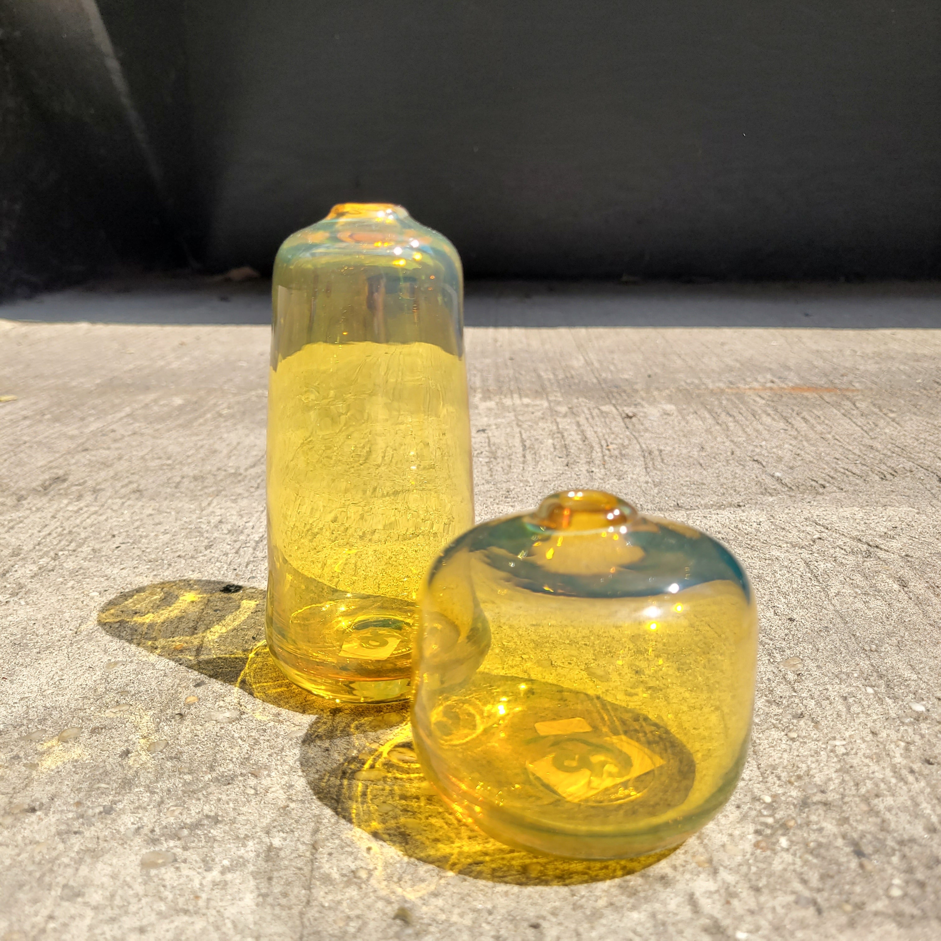Glass Bud Vase, Lemon