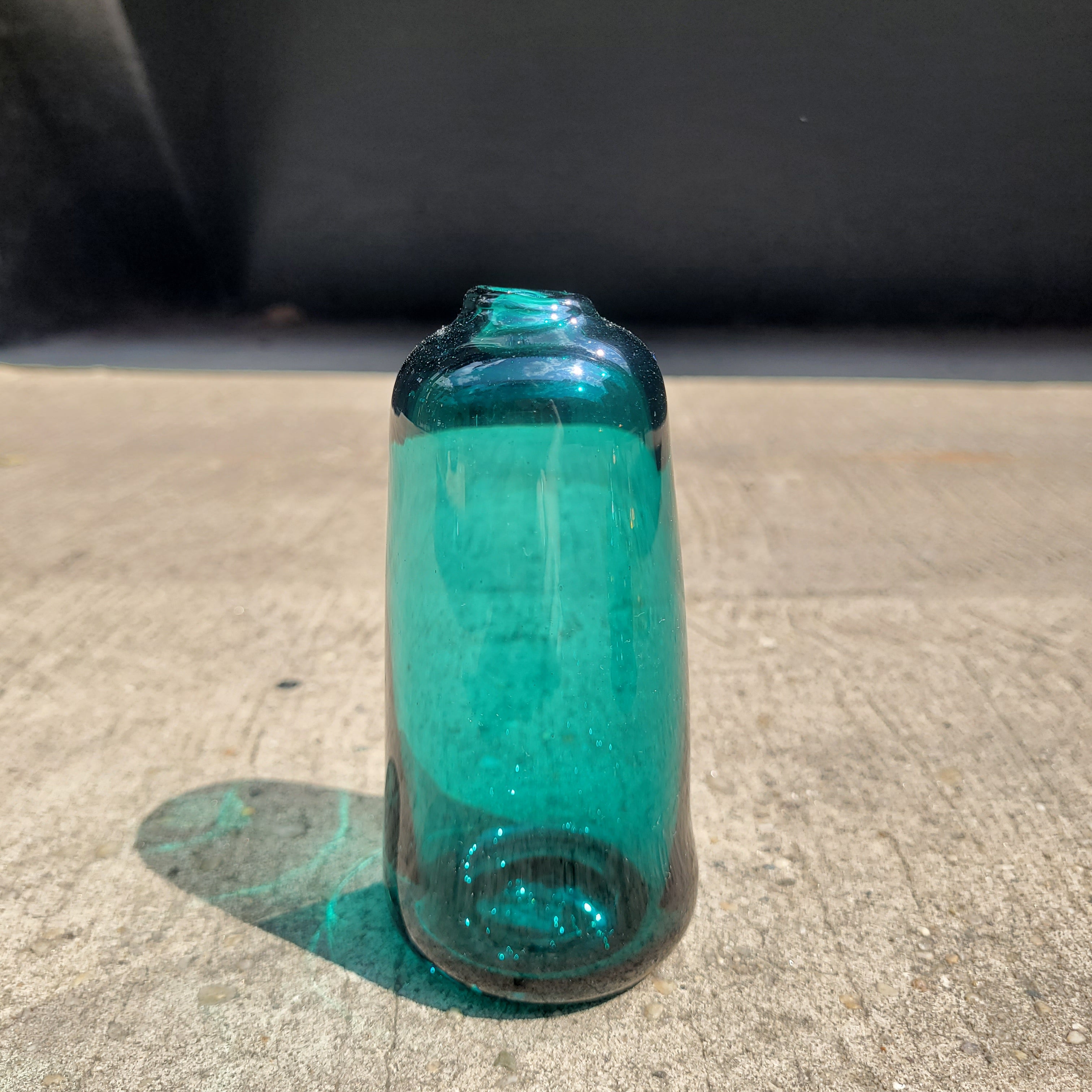 Glass Bud Vase, Sea Green