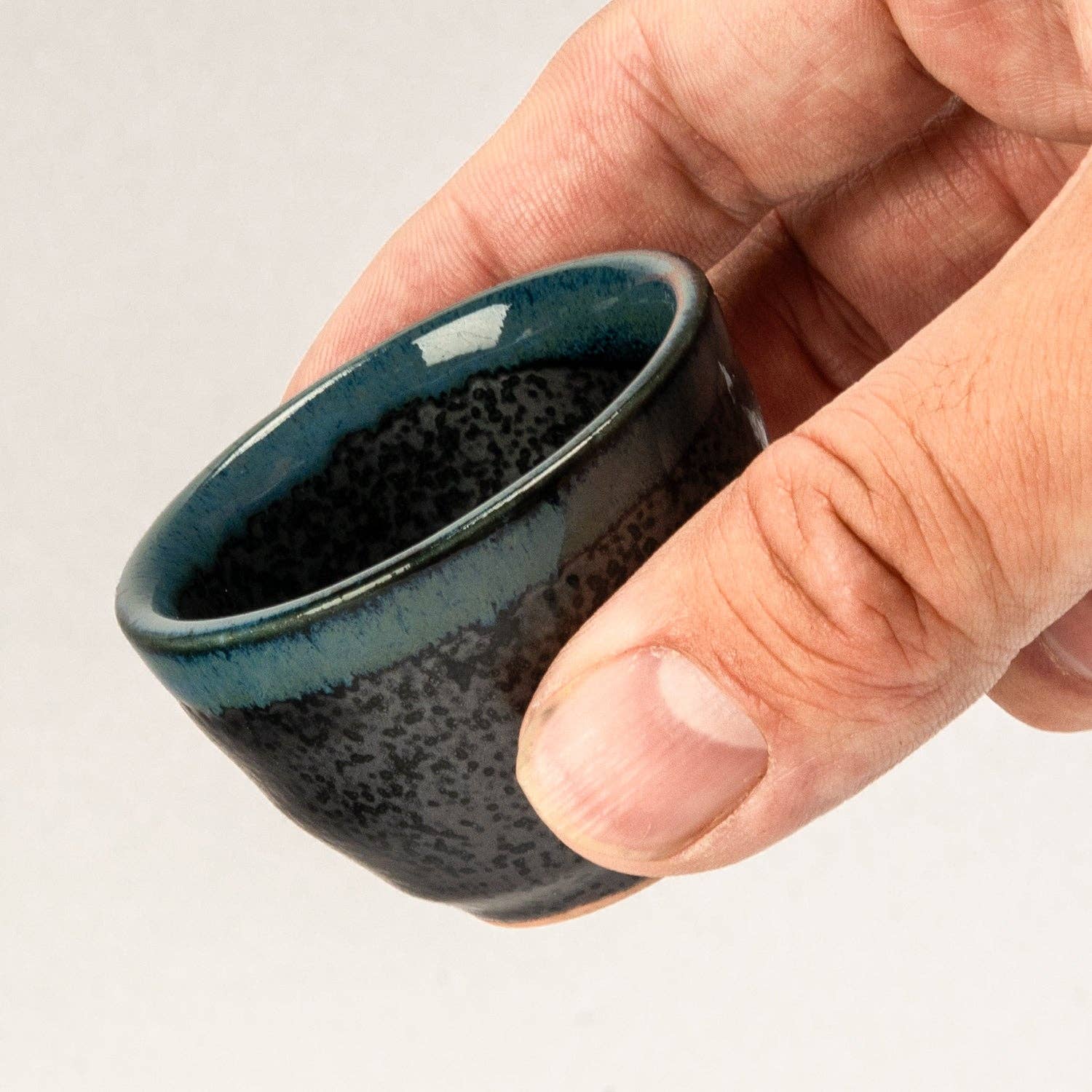 Blue Striped Sake Cup