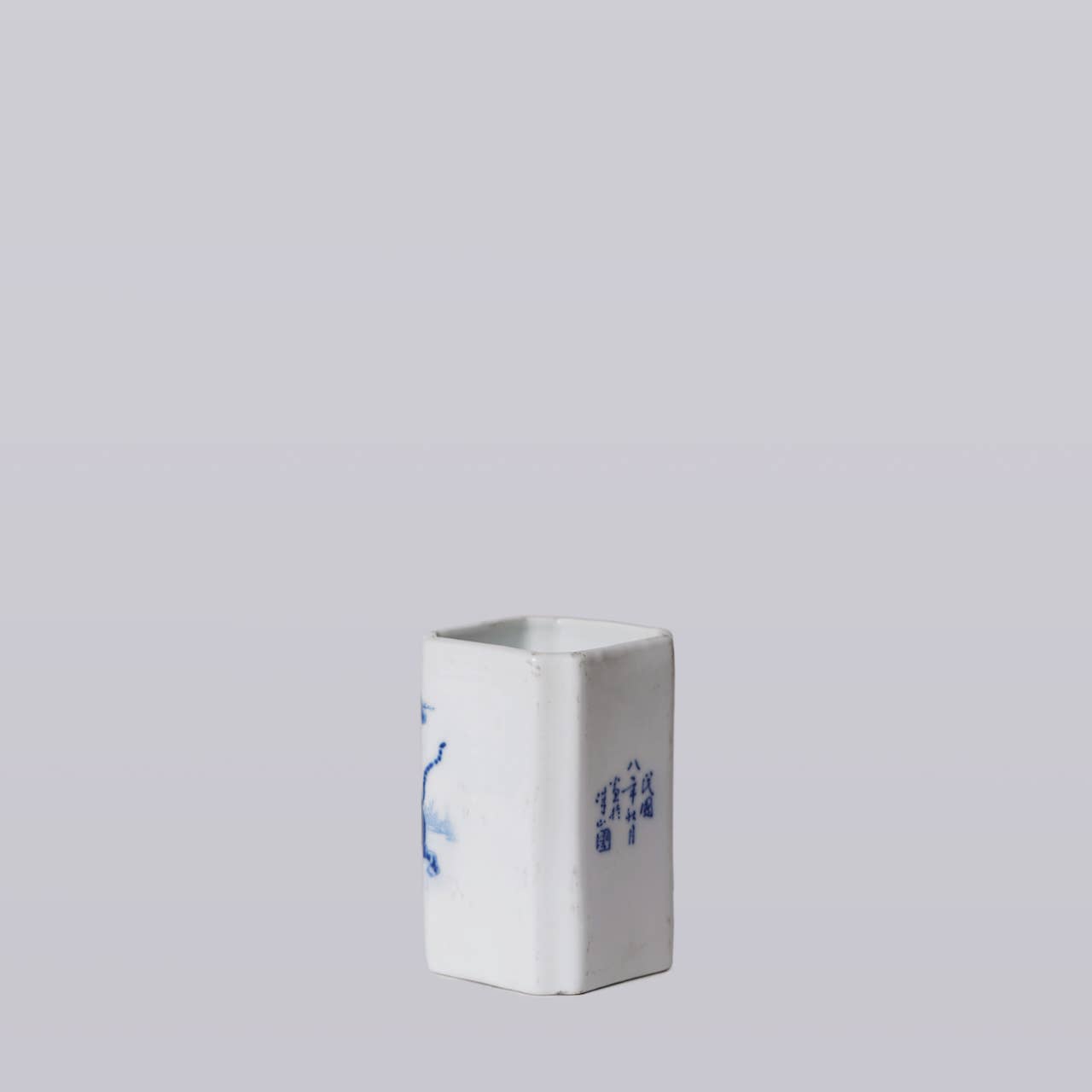 1920s Porcelain Tiger Square Vase