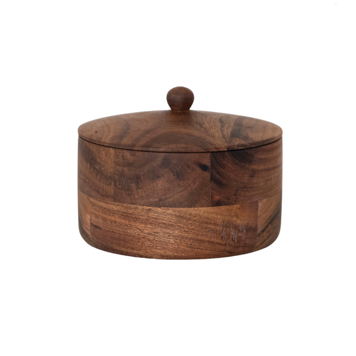 Acacia Wood Jar