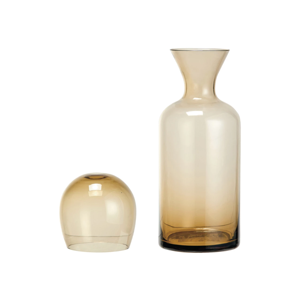 Amber Glass Carafe, Set