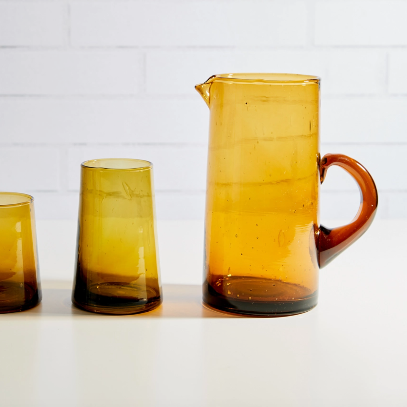 Moroccan Amber Cone Pitcher