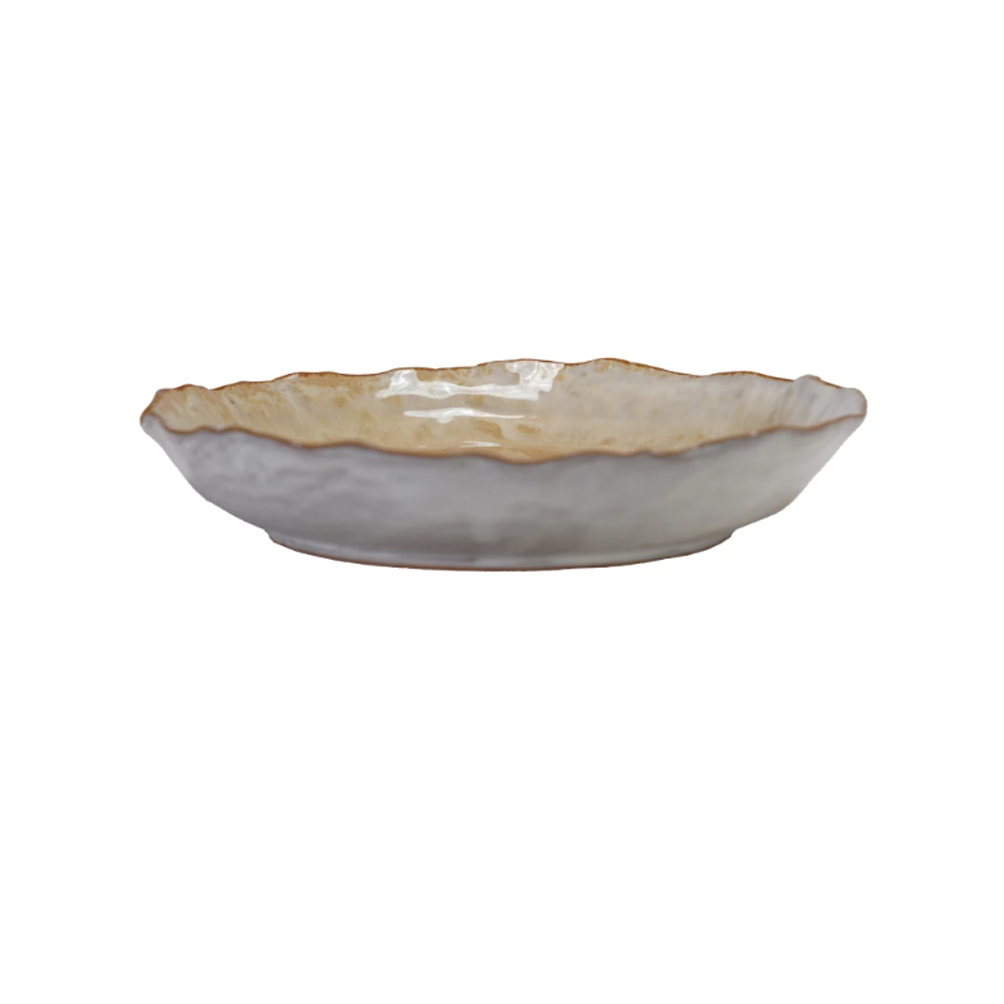 Amber Ruffled Deep Plate