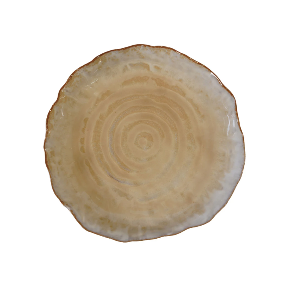 Amber Ruffled Deep Plate