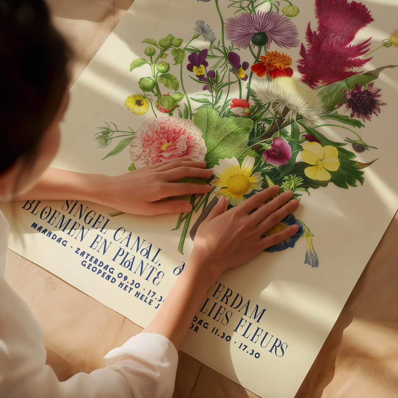 Amsterdam Flower Market Poster (Unframed)