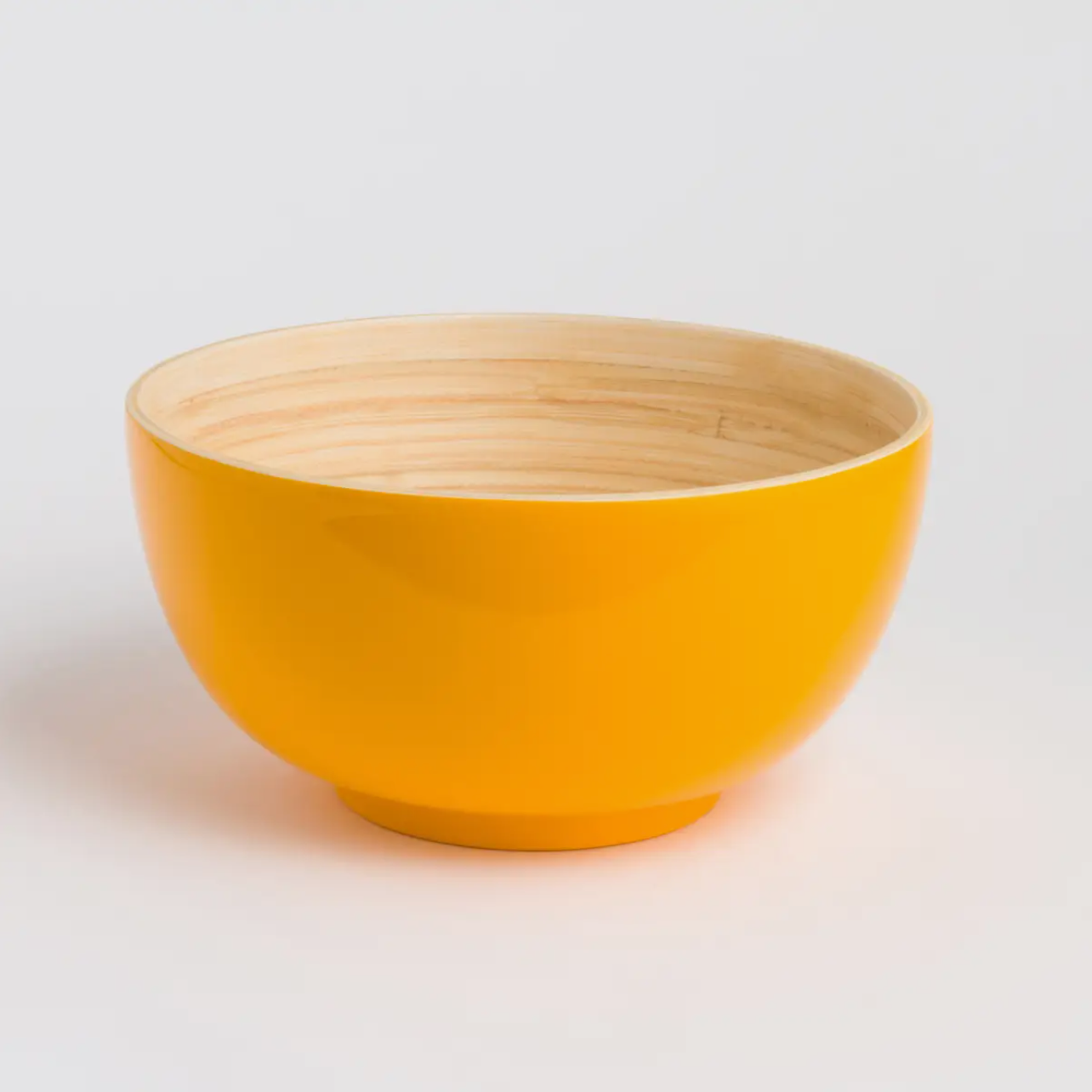 XL Tall Lacquered Bamboo Serving Bowl