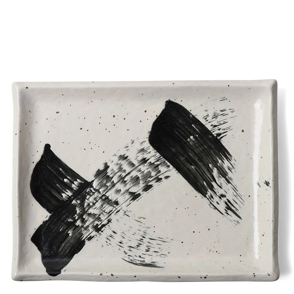 Black Brush Serving Platter