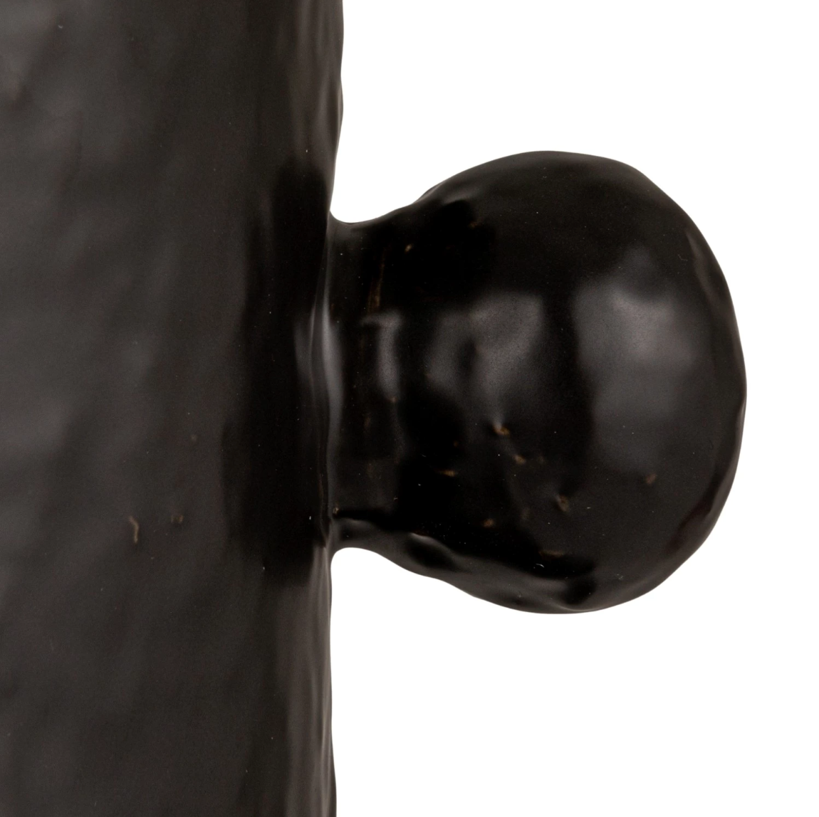 Black Stoneware Table Lamp w/Pegs