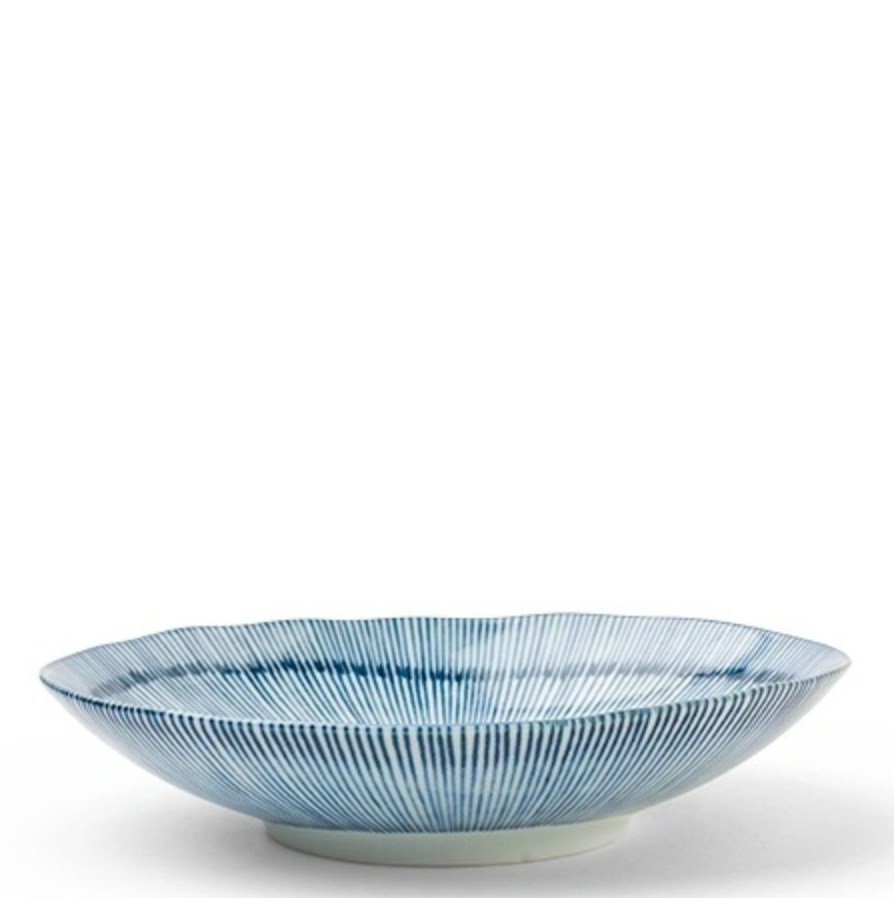 Blue Aura Oval Bowl