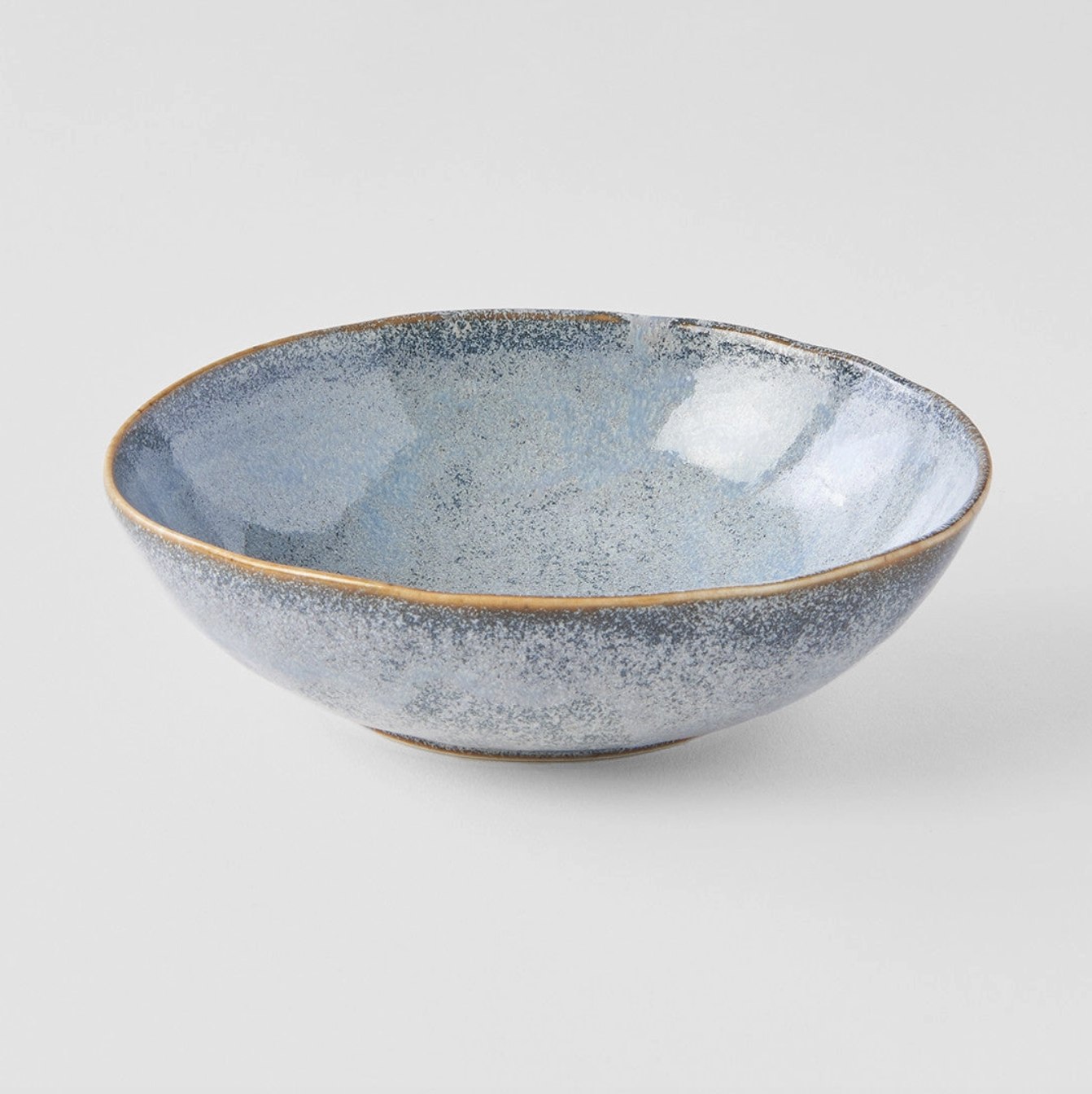 Blue Fog Shallow Bowl