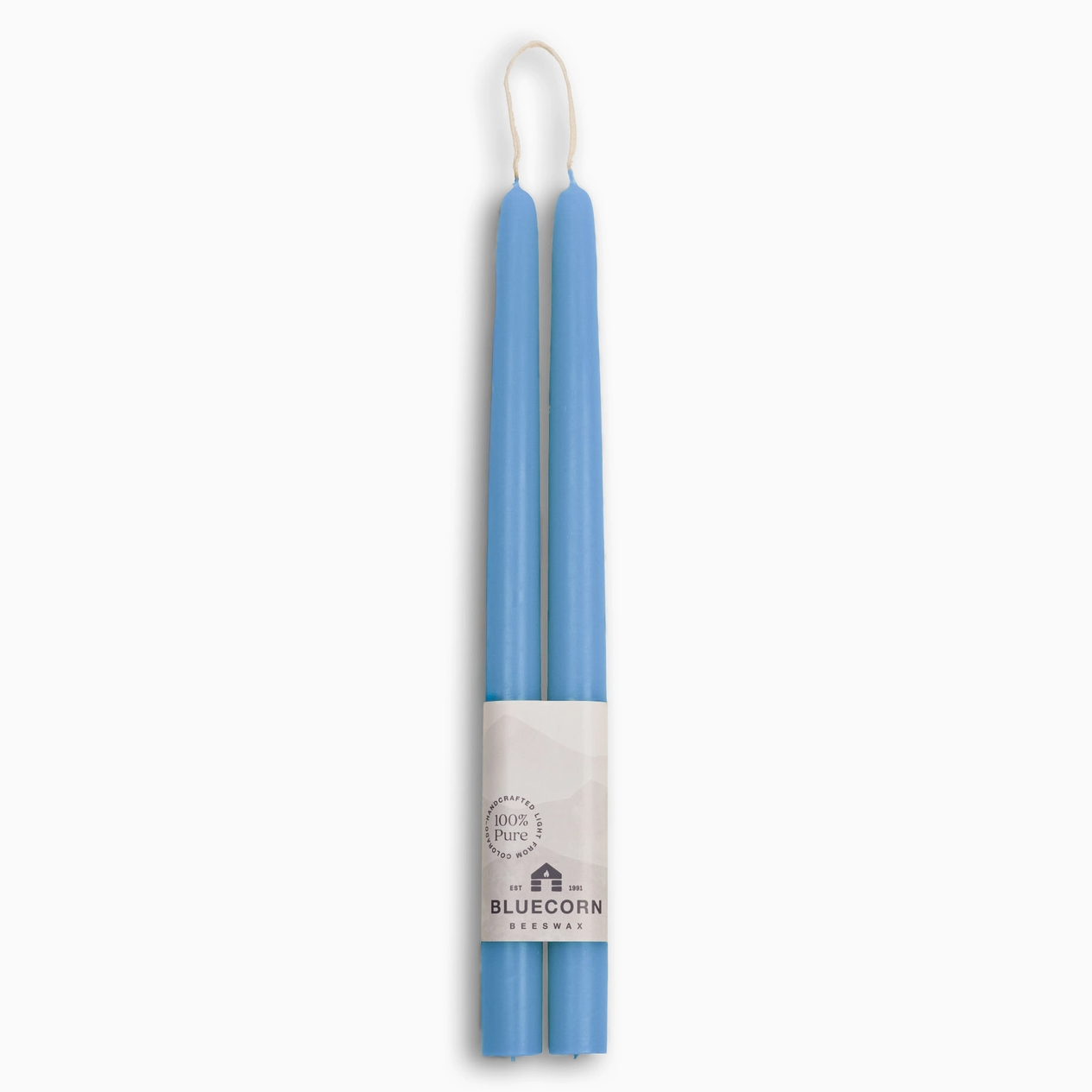 Hand Dipped Beeswax Taper Candles, 12 inch