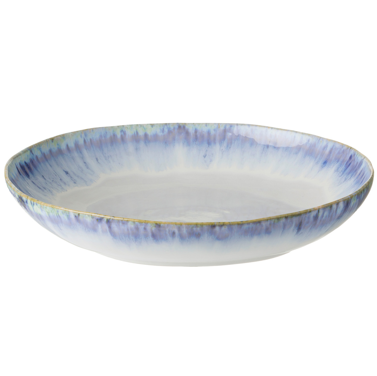 Brisa Shallow Serving Bowl, Blue