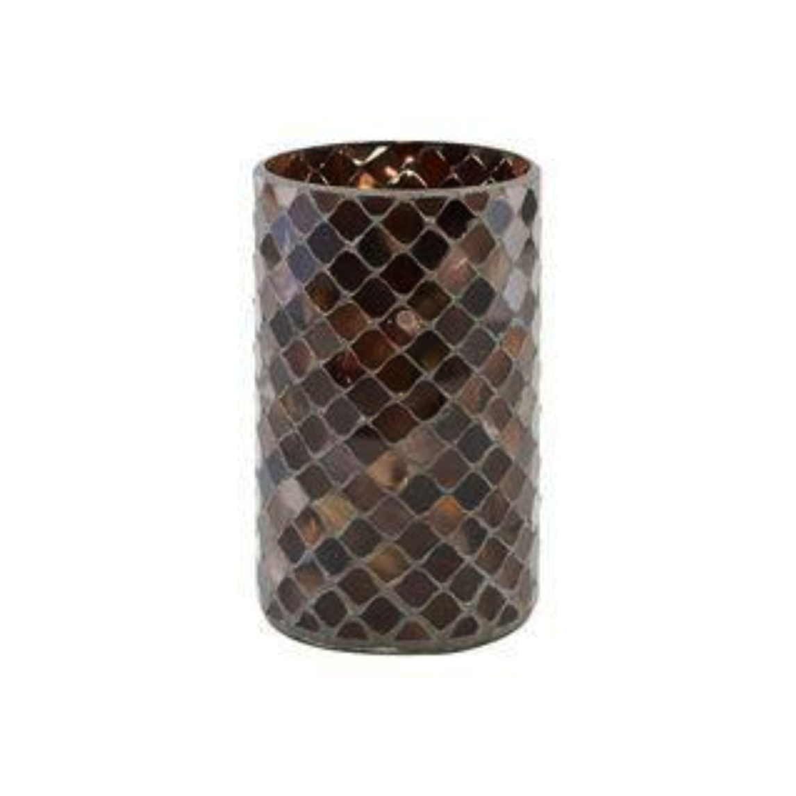 Brown Mosaic Tealight Holder