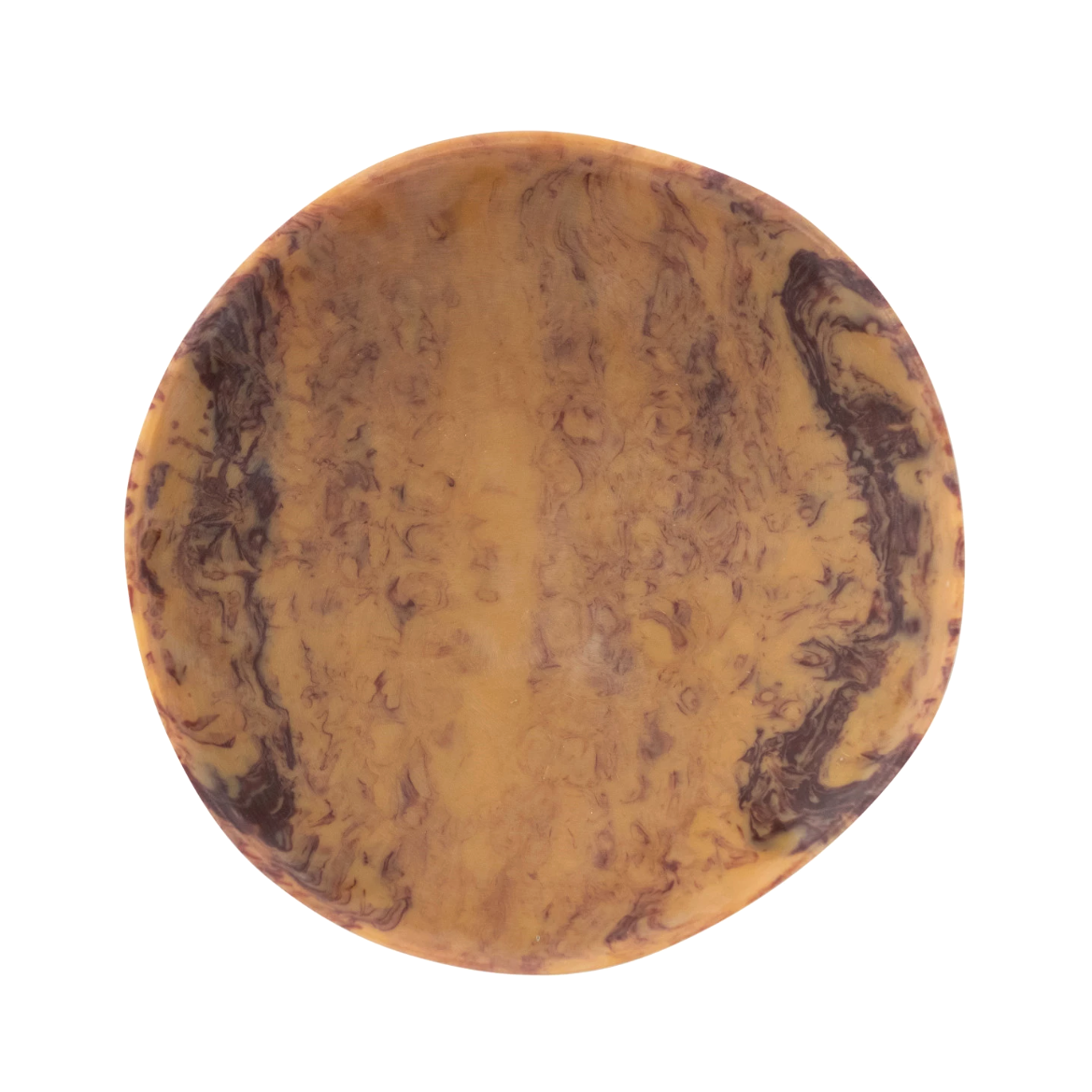 Brown Marbled Wide Resin Bowl