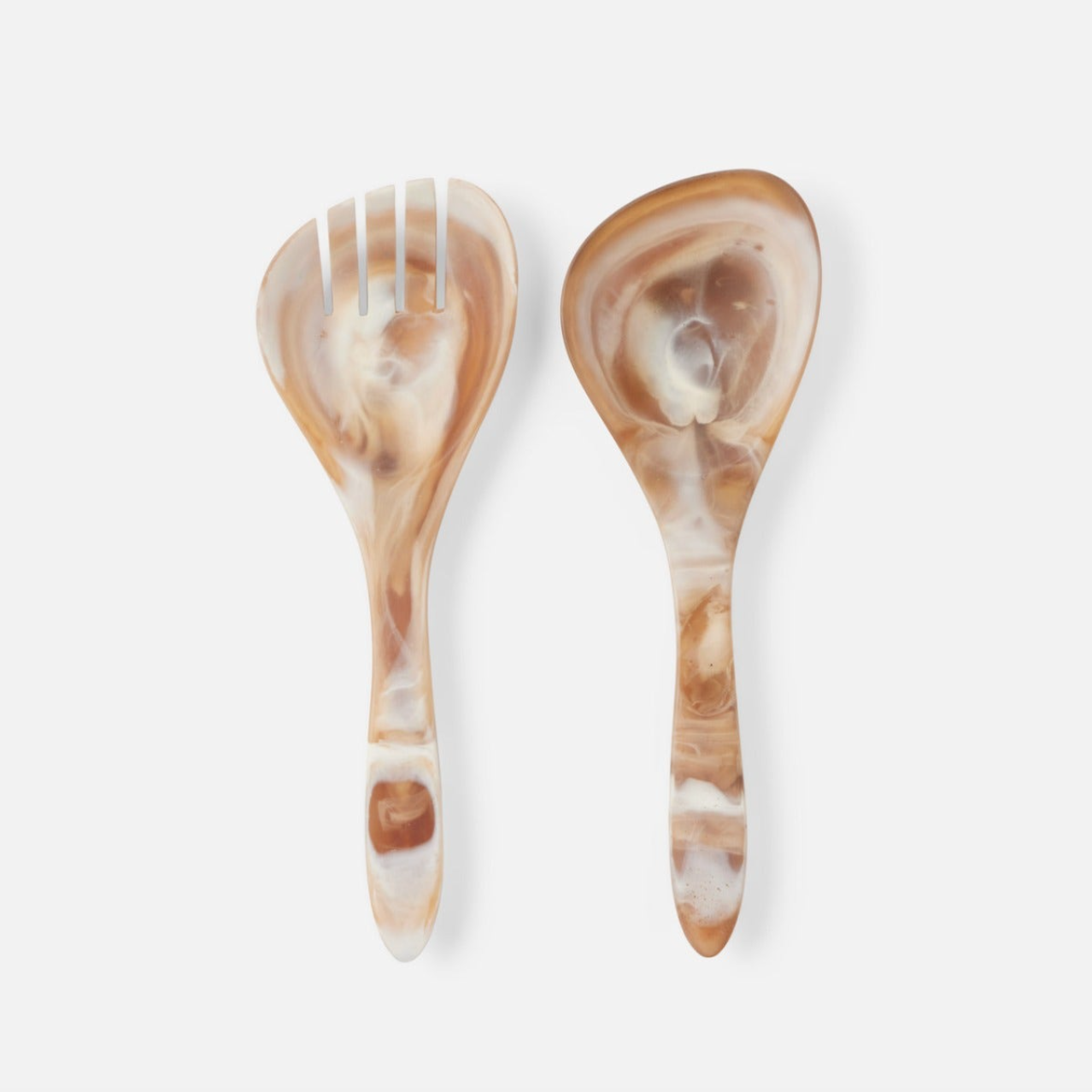 Brown Resin Servers, Set of 2