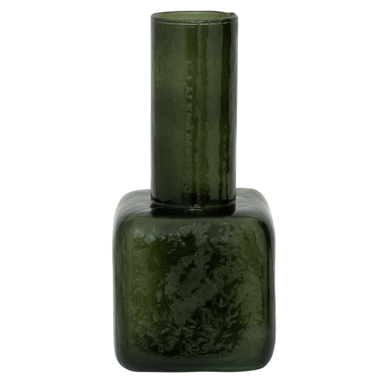 Bubble Glass Vase, Green