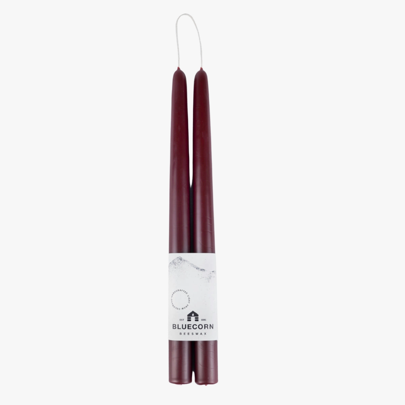 Hand Dipped Beeswax Taper Candles, 12 inch