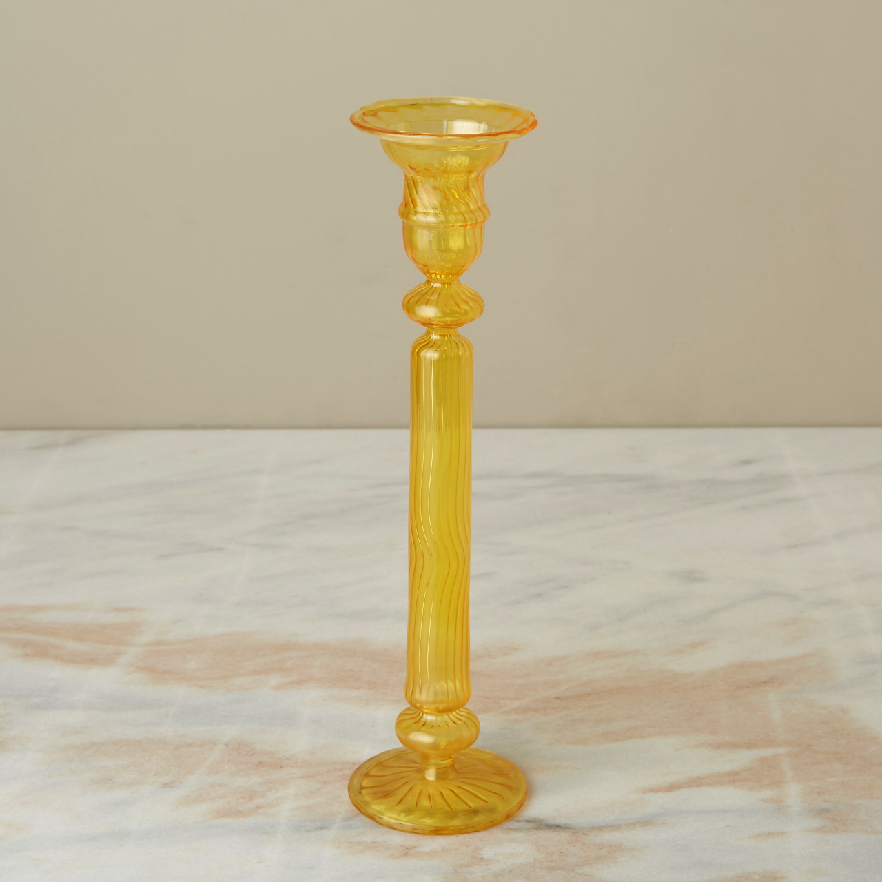 Glass Candlestick, Daffodil