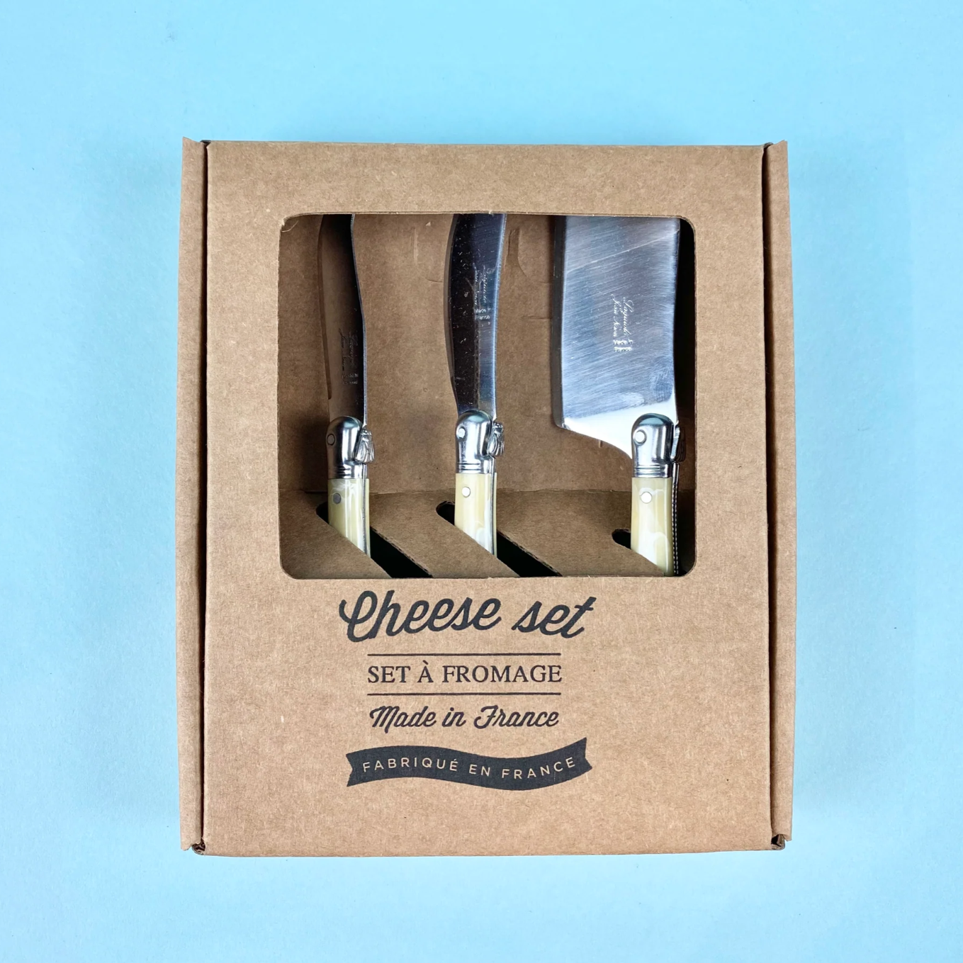 Laguiole Cheese Servers in Pale Horn, S/3