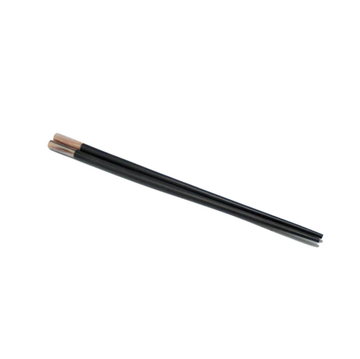 Round Black Chopsticks with Pink Oyster Shell