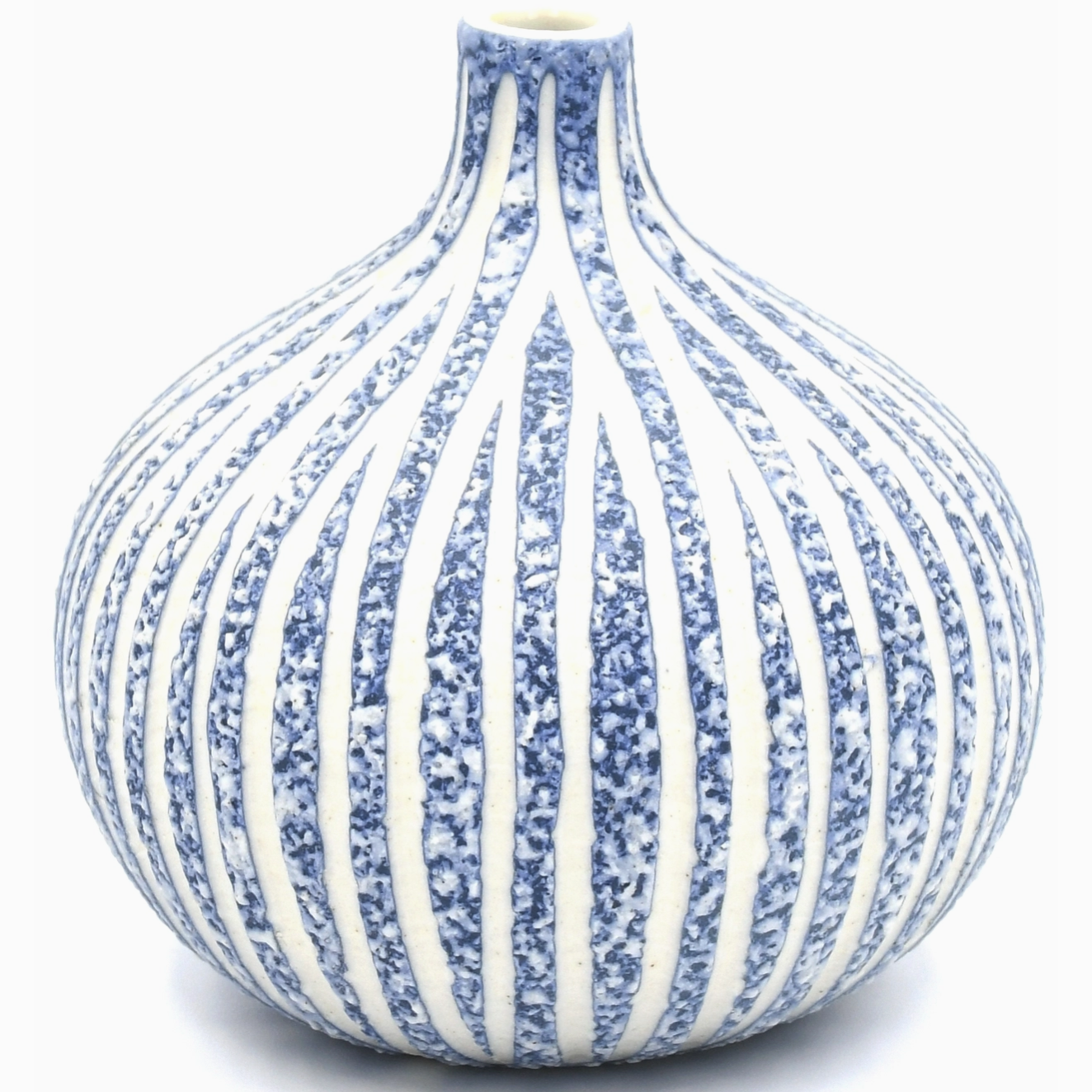 Handmade Round Coral Bud Vase, Blue