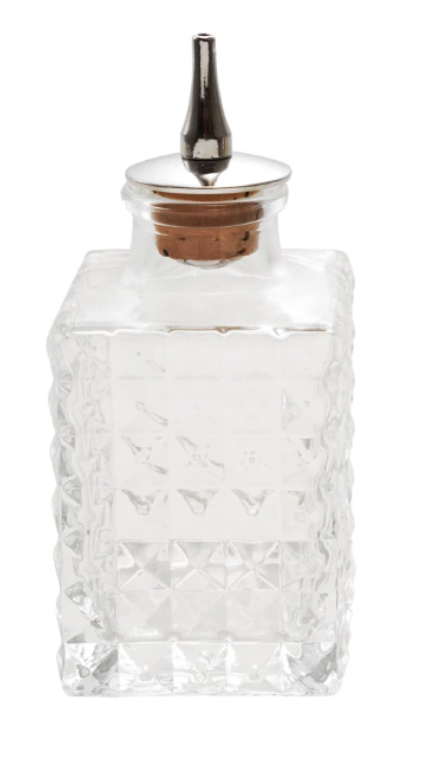 Pressed Glass Bitters Bottle