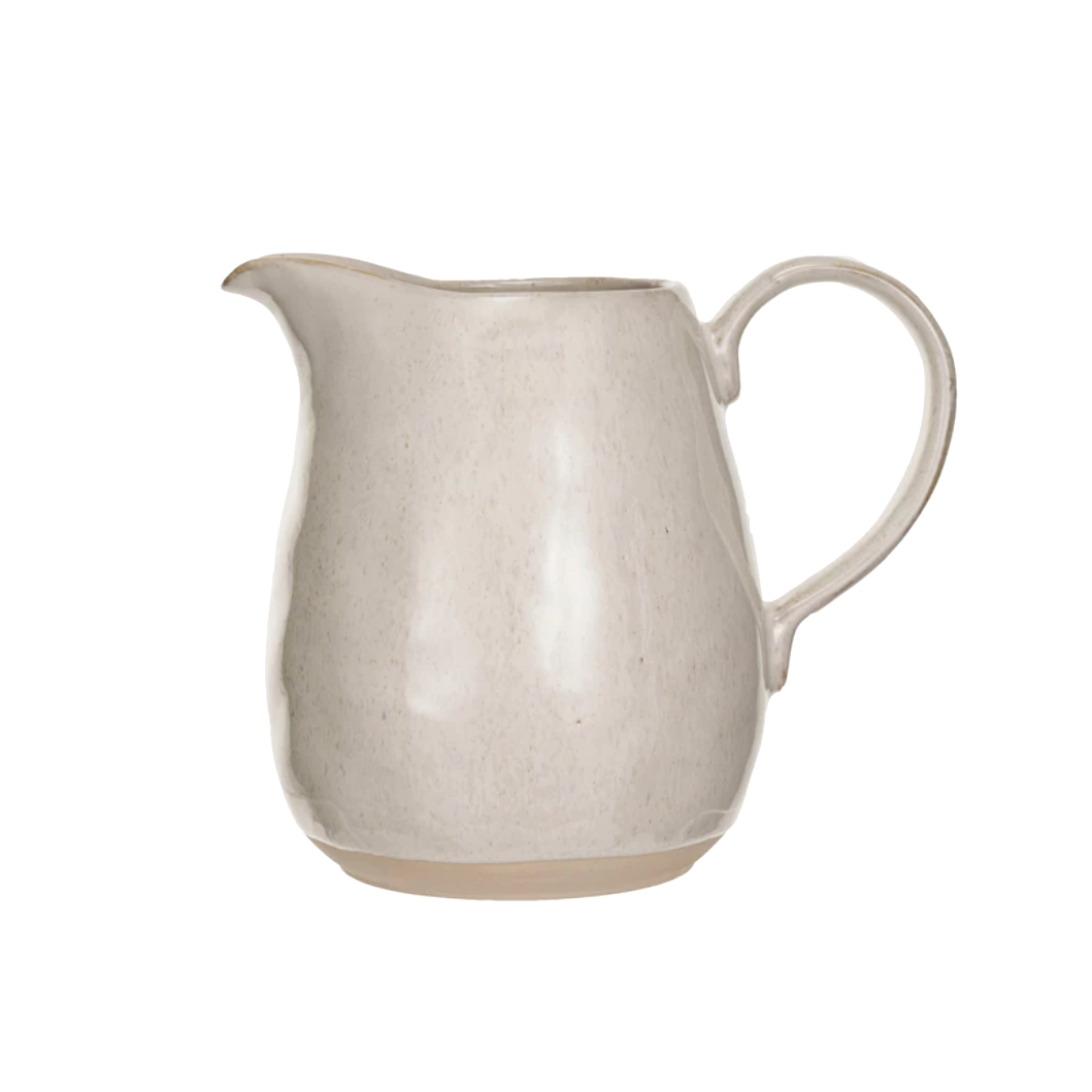 Round Stoneware Pitcher