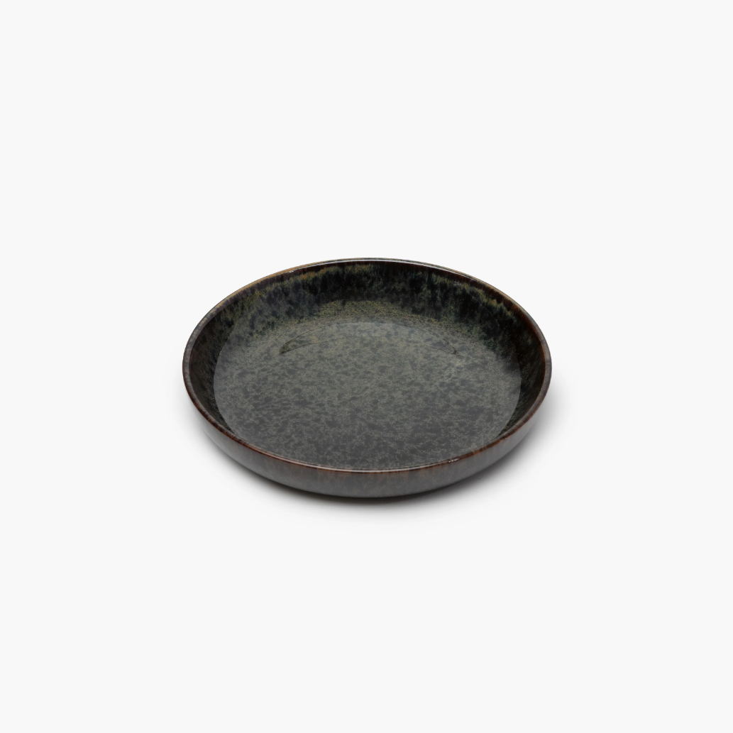 Indigray Earthenware Deep Plate