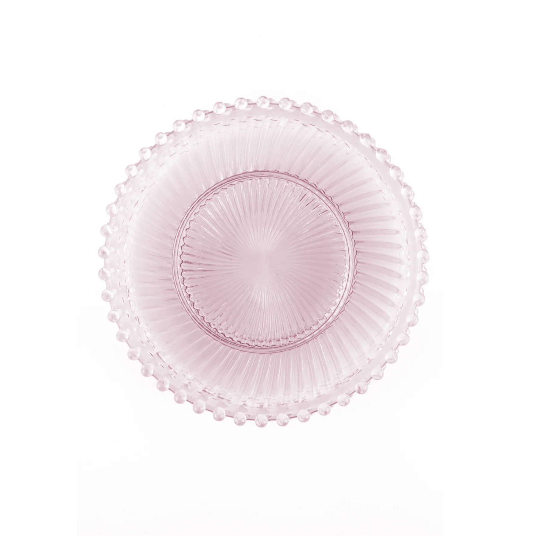 Dentelle Glass Plate, Blush