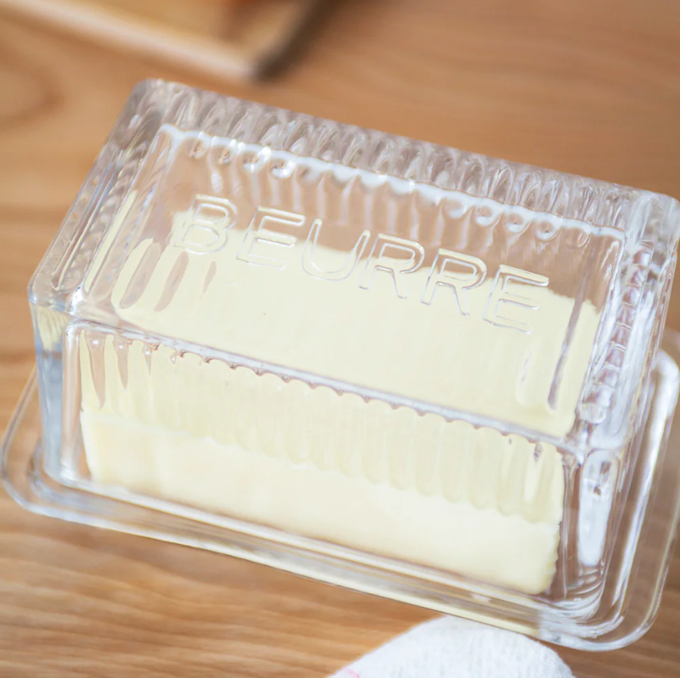 Depression Glass Butter Dish