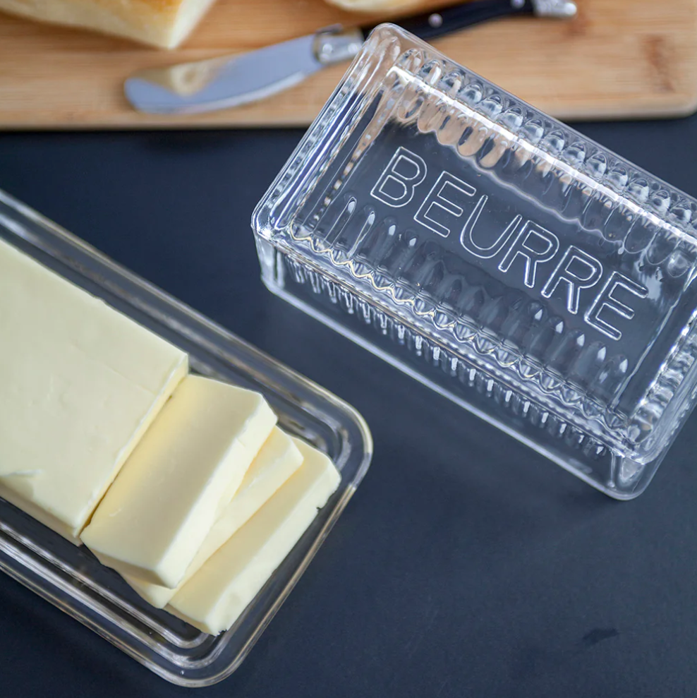 Depression Glass Butter Dish