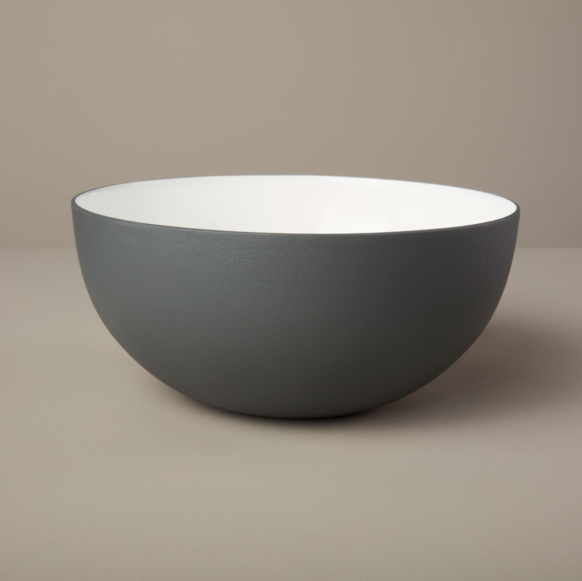 Aluminum and Enamel Serving Bowl, Graphite