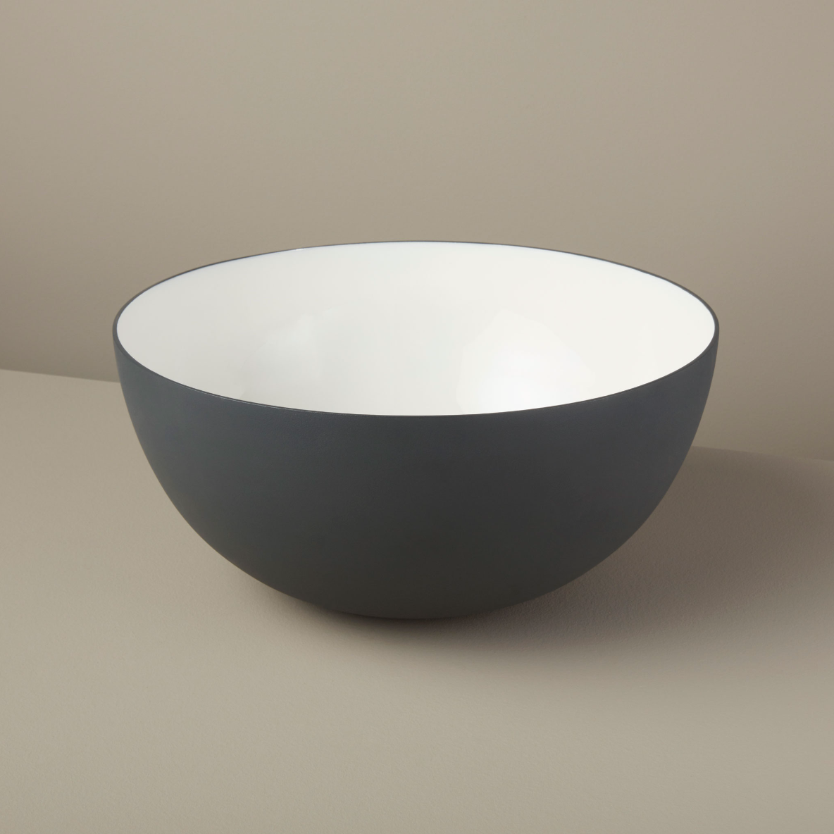 Aluminum and Enamel Serving Bowl, Graphite
