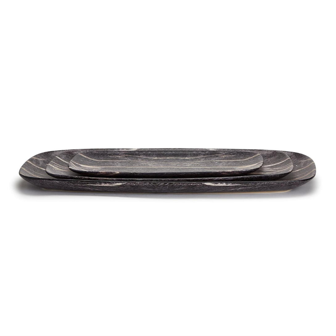 Ebony Ceramic Rectangular Platters