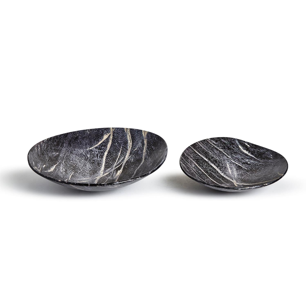 Ebony Ceramic Wide Serving Bowls