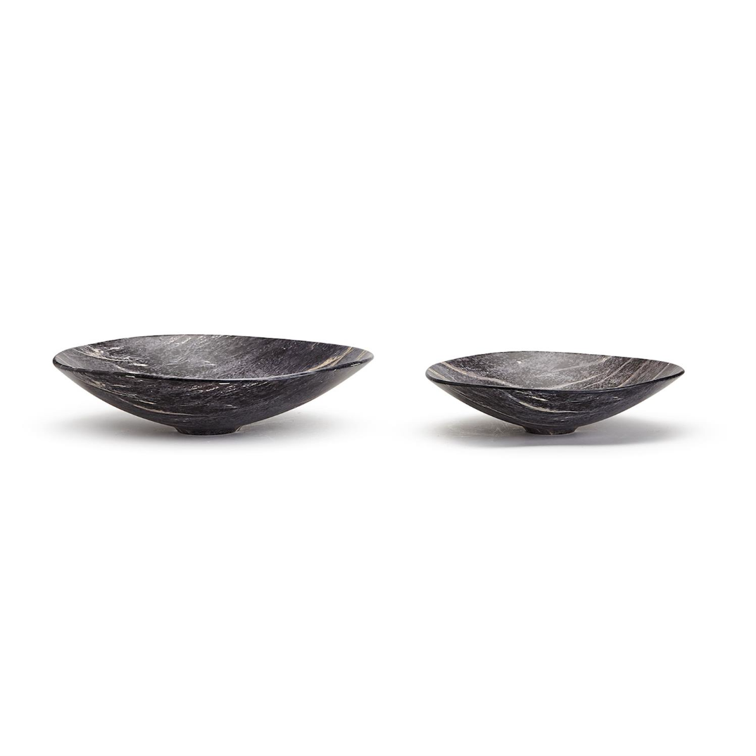Ebony Ceramic Wide Serving Bowls