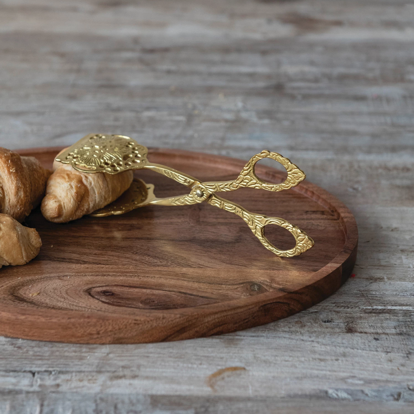 Embossed Brass Tongs