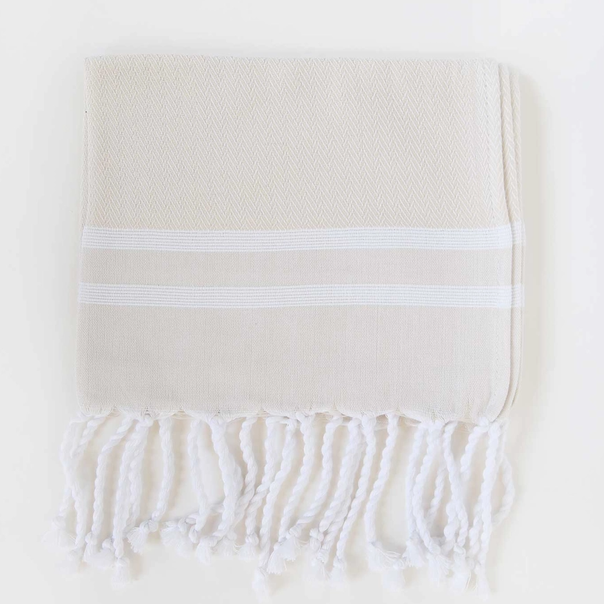 Fouta Herringbone Tea Towel, Beige