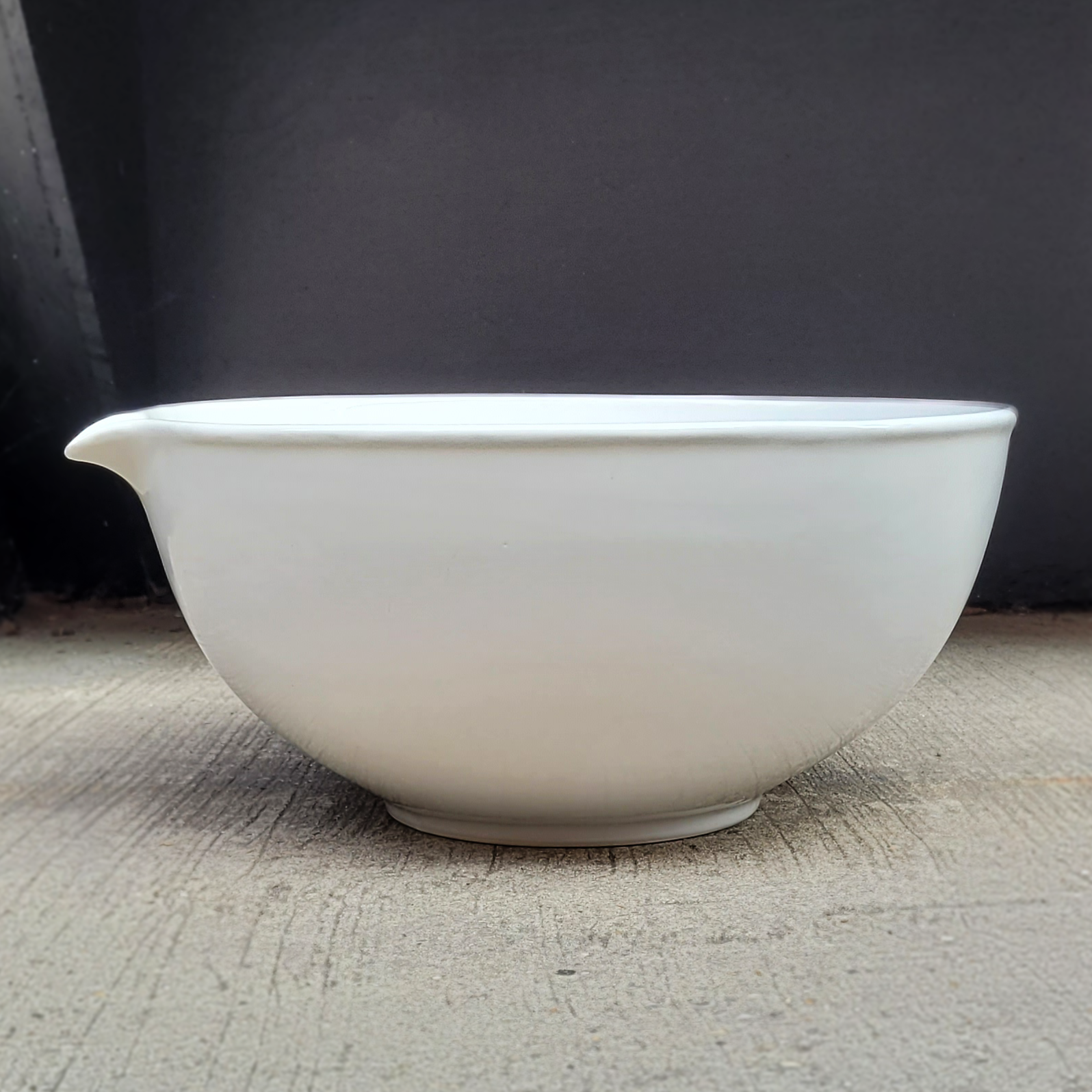 XL White Serving Bowl with Spout
