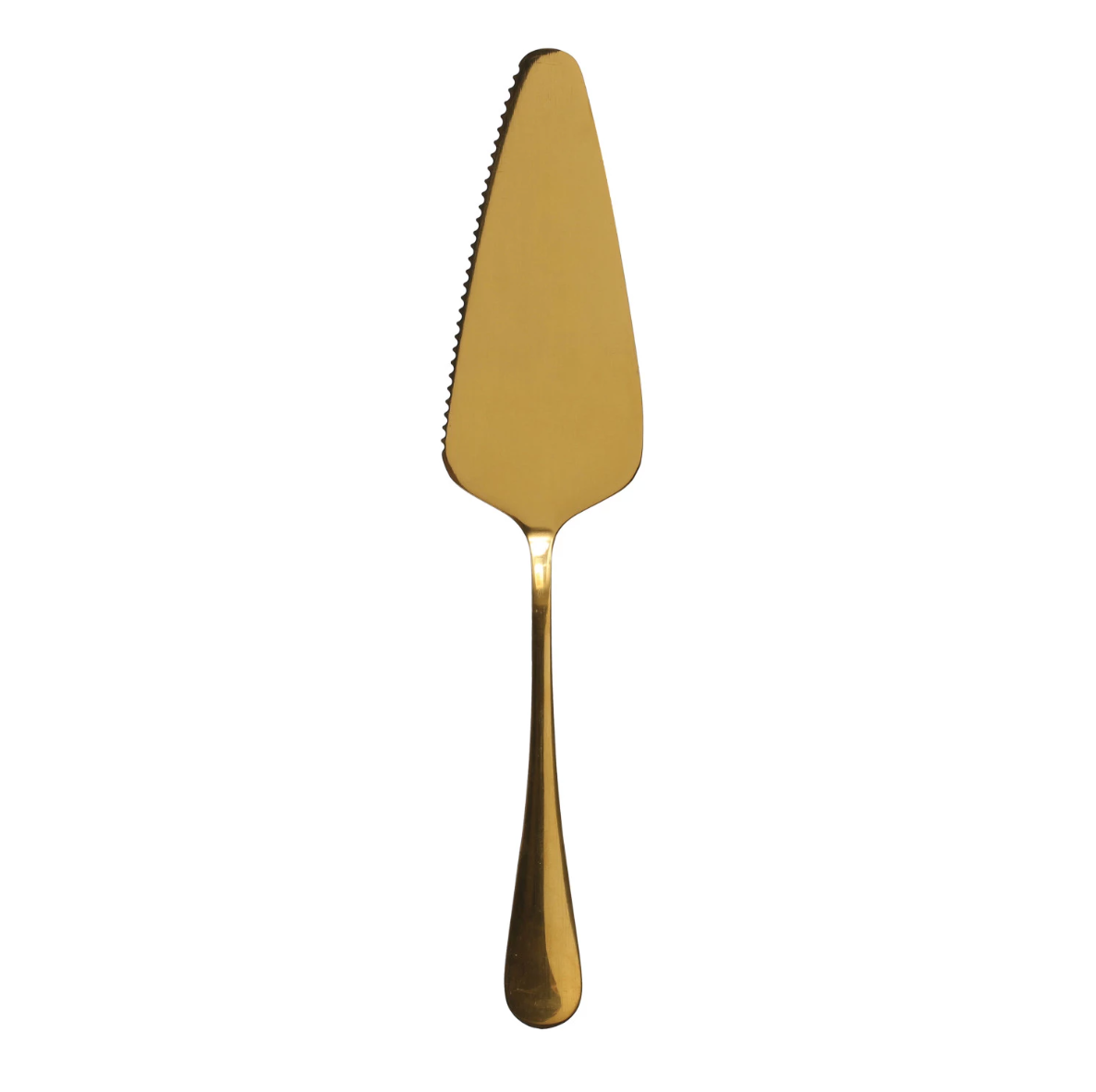 Gold Cake Server with Serrated Edge