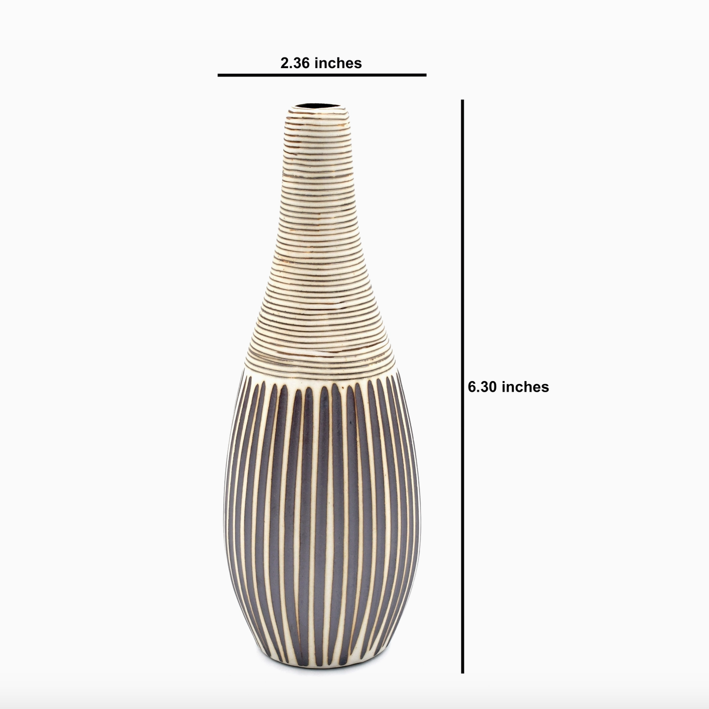 Handmade Gourd Vase, Small, Brown