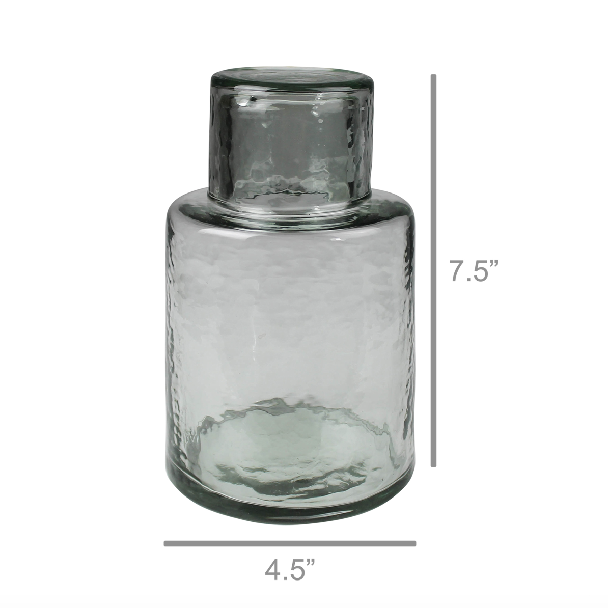 Hammered Glass Carafe Set with Tumbler