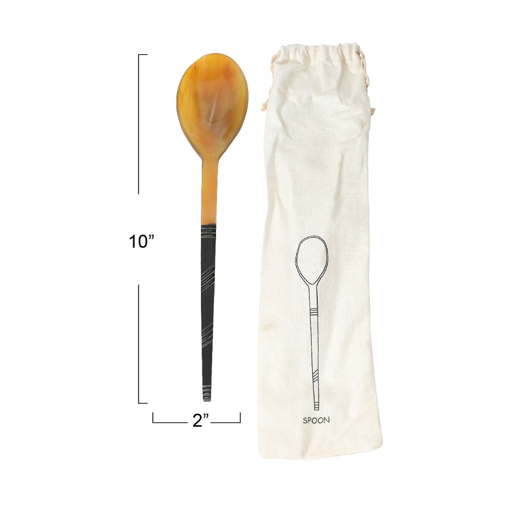 Horn Serving Spoon