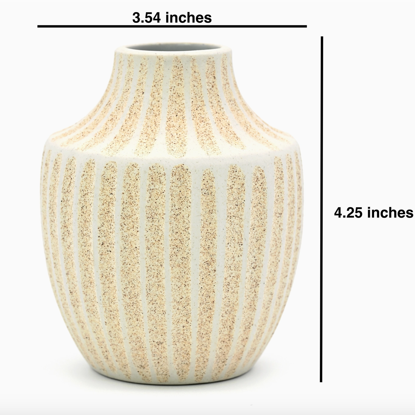 Handmade Inca Coral Vase, Sand