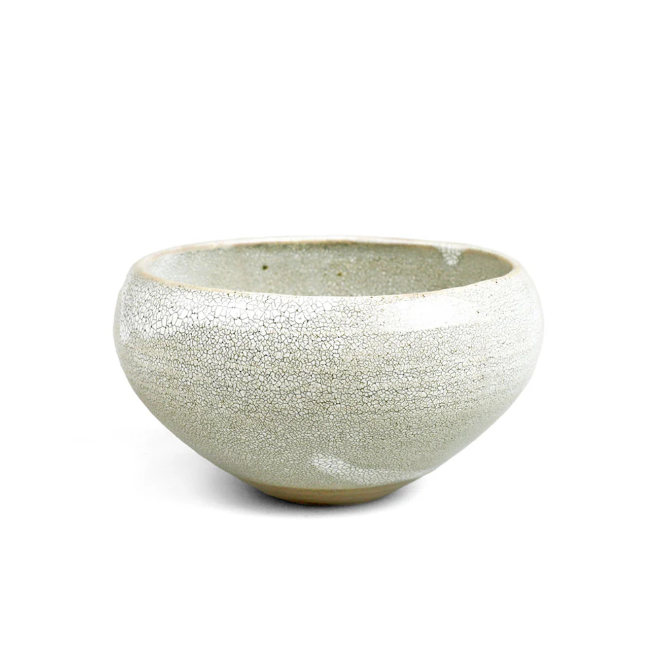 Ivory Crackle Matcha Bowl