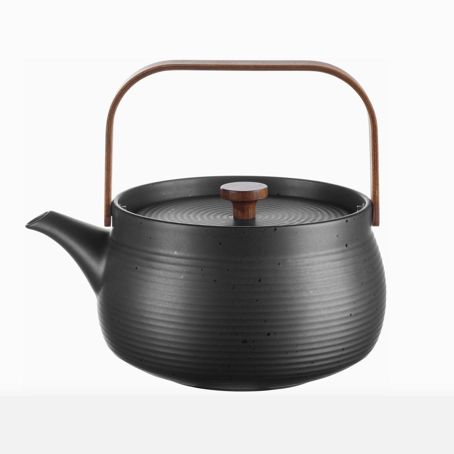 Japandi Porcelain Teapot, Black