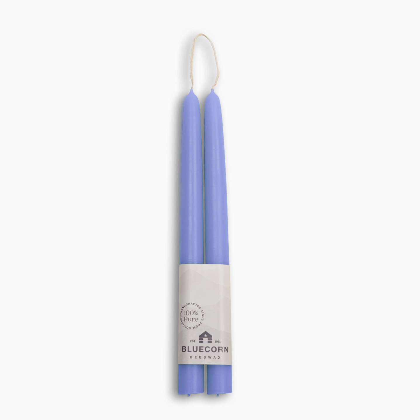 Hand Dipped Beeswax Taper Candles, 10 inch
